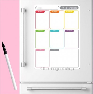 Magnetic Weekly Planner by The Magnet Shop® - Fridge Magnet Calendar for Home, O   232842975106